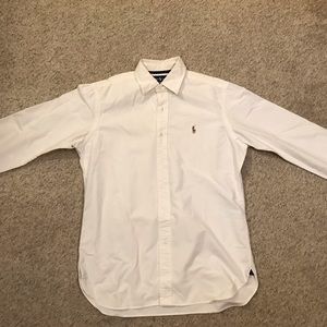 Medium White Ralph Lauren Classic Fit button down